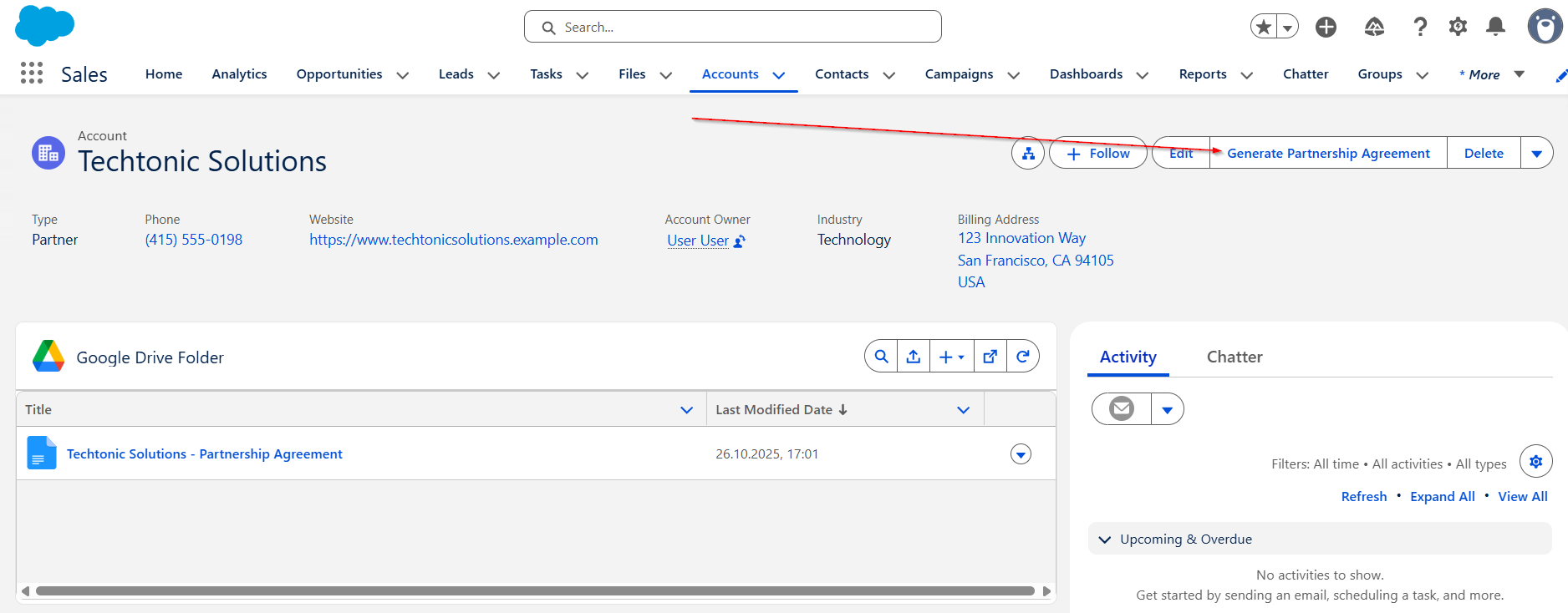 Quick action creation 2
