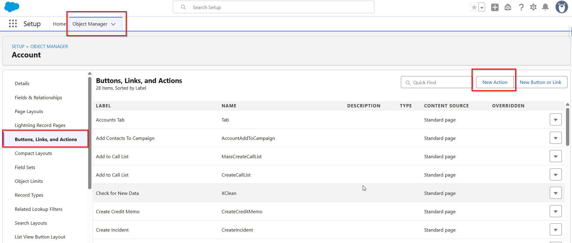 Quick action creation 1