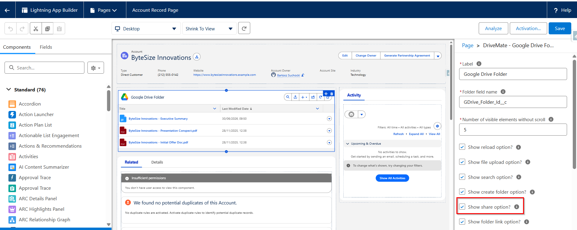 Lightning Page Resave Step