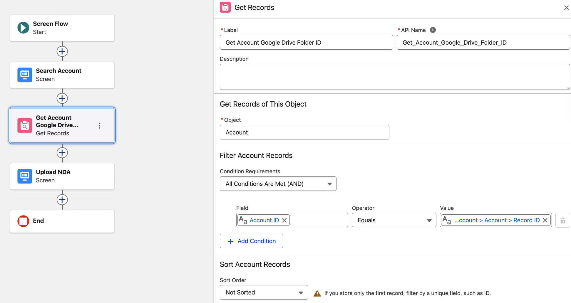 Sample Get Account record